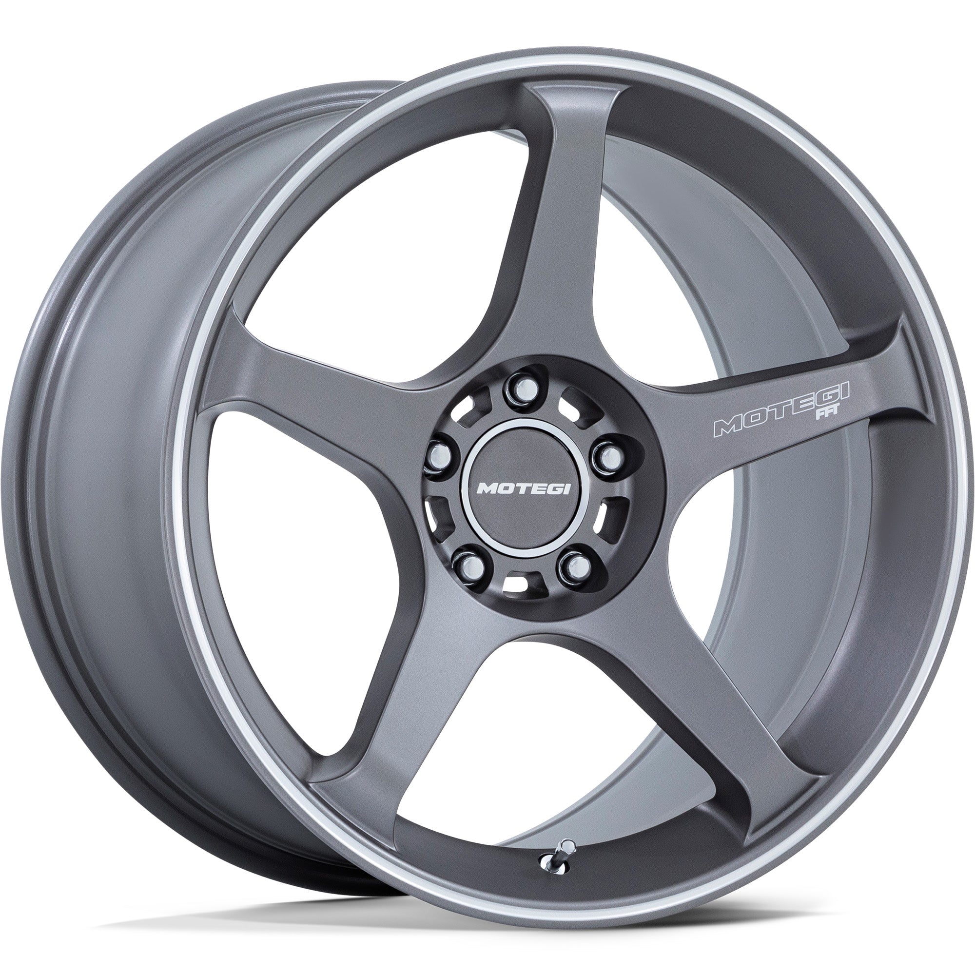 Motegi Motegi MR159 BATTLE V Gunzilla w/ Machined Lip Stripe - 18x9.5 | +35 | 5x120 | 74.1mm — Seraphim Supercars