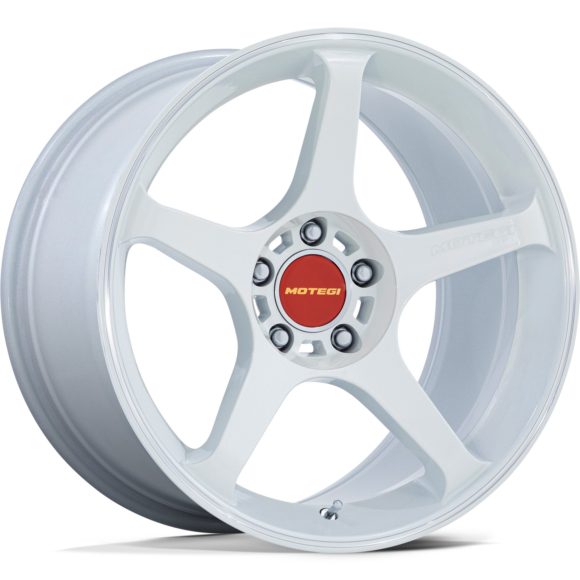 Motegi Motegi MR159 BATTLE V Matsuri White Pearl w/ Machined Lip Stripe - 18x9.5 | +38 | 5x100 | 56.15mm — Seraphim Supercars